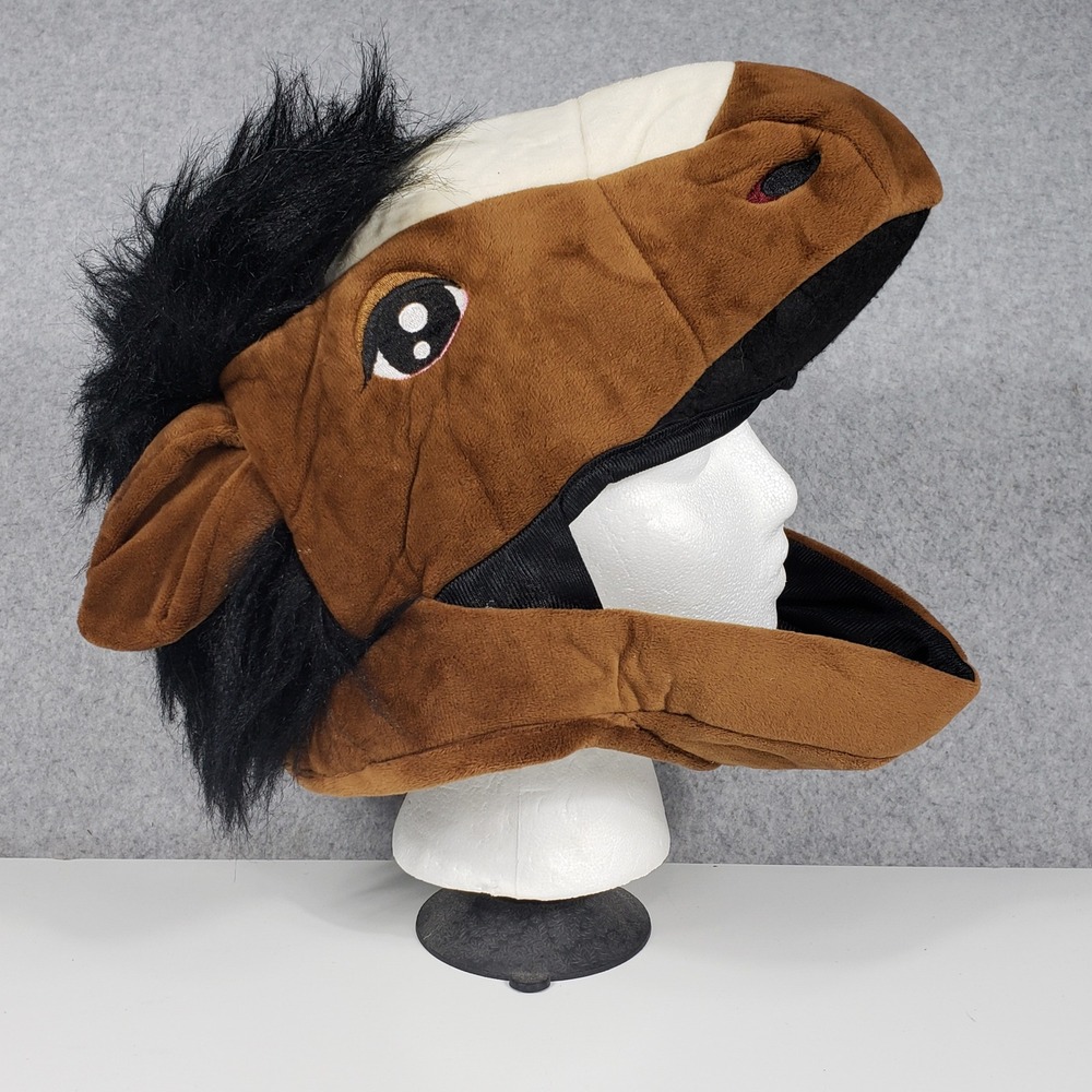 elope‎ Unisex Costume Horse Plush Hat One Size Brown Farm Animal Cosplay PA-101